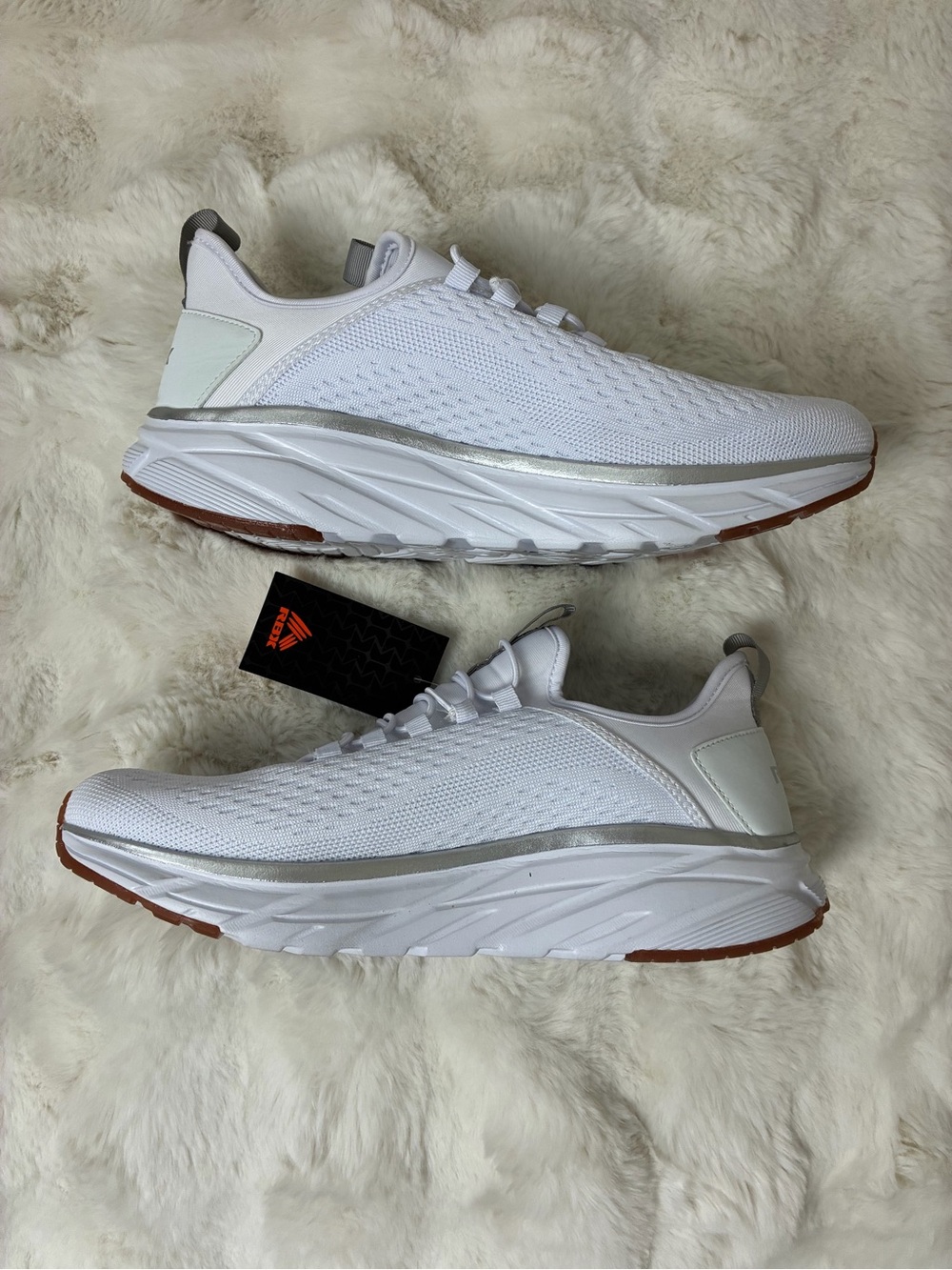 RBX Women's White Silver Sneakers Size 10 NWT Athletic Walking Running Shoes